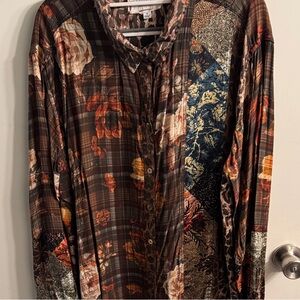 Johnny Was Workshop Mixed Pattern Shirt